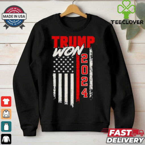 Trump Won 2024 America flag shirt