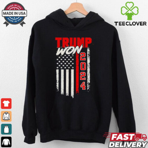 Trump Won 2024 America flag shirt