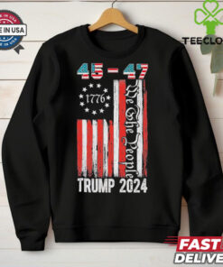 Trump Won 2024 Get Over It 47th Us President 45 47 Flag T Shirt