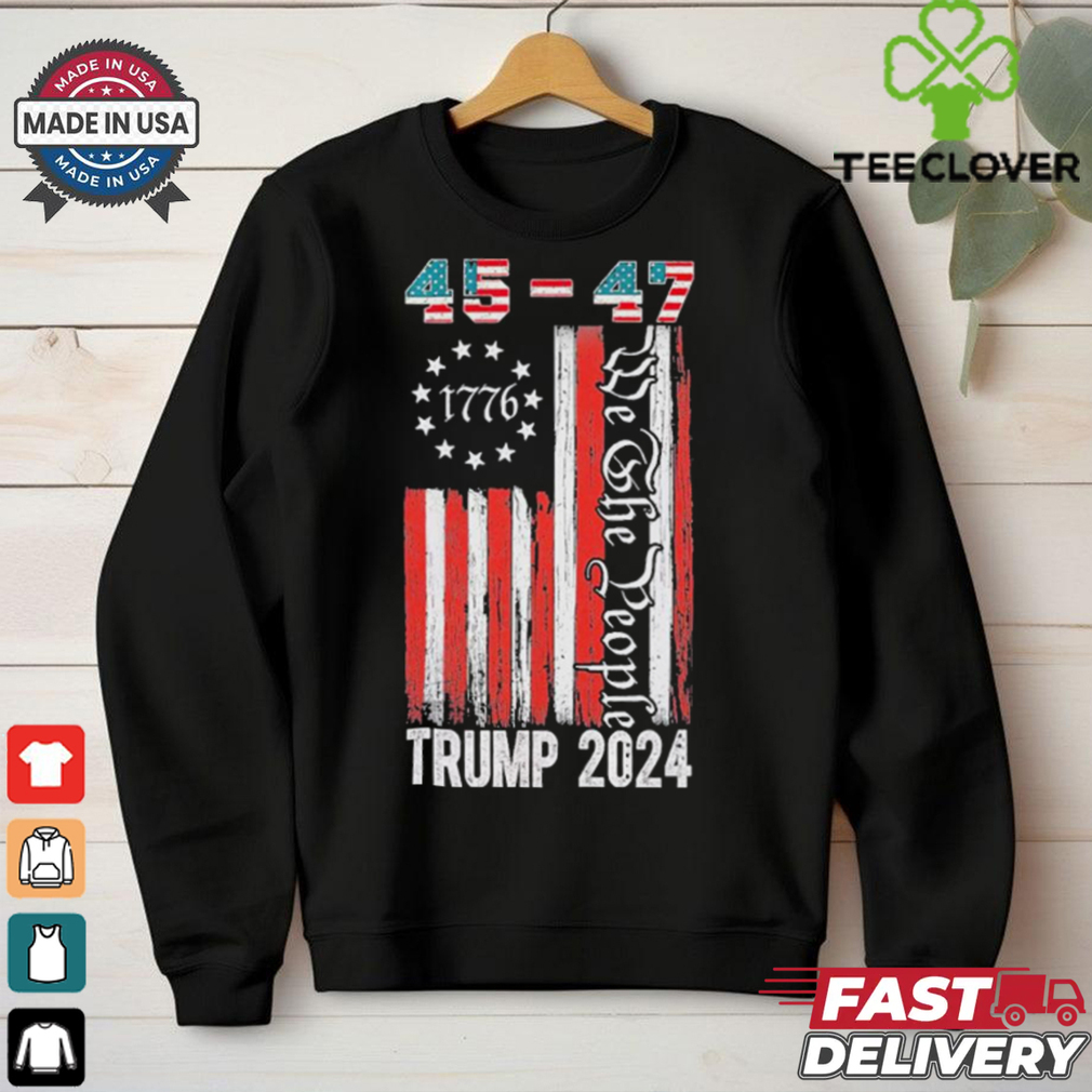 Trump Won 2024 Get Over It 47th Us President 45 47 Flag T Shirt Trump Won 2024 Get Over It 47th Us President 45 47 Flag T Shirt