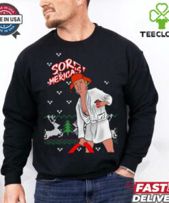 Trump keep America great sorry merica’s full Christmas 2024 shirt