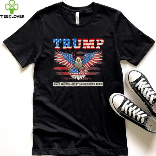 Trump magaga 2024 Trump announcement American eagle us flag hoodie, sweater, longsleeve, shirt v-neck, t-shirt