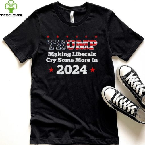 Trump making liberals cry some more in 2024 American flag shirt