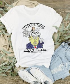 Trump welcome to rice st fulton county jail cartoon shirt