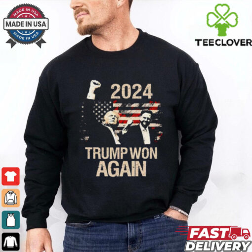 Trump won again 2024 election shirt