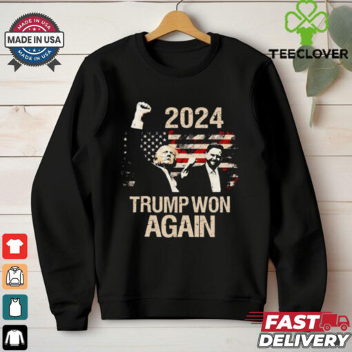 Trump won again 2024 election shirt