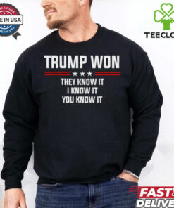 Trump won they know it I know it you know it T Shirt