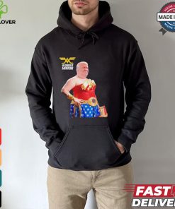 Trump wonder moron woman holding KFC french fried shirt 2 Trump wonder moron woman holding KFC french fried shirt