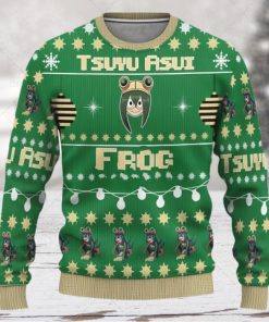 Tsuyu Asui Hero Academia Anime Gift Fan Ugly Xmas Wool Knitted Sweater