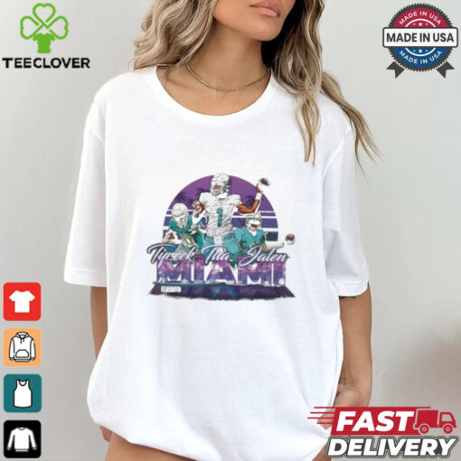 Tua Tagovailoa Tyreek Hill & Jalen Ramsey Miami Neon shirt