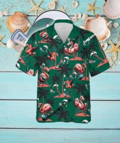 Tulane Green Wave Coconut Tree Island Hawaiian Shirt Flamingo Play Football Gift Beach