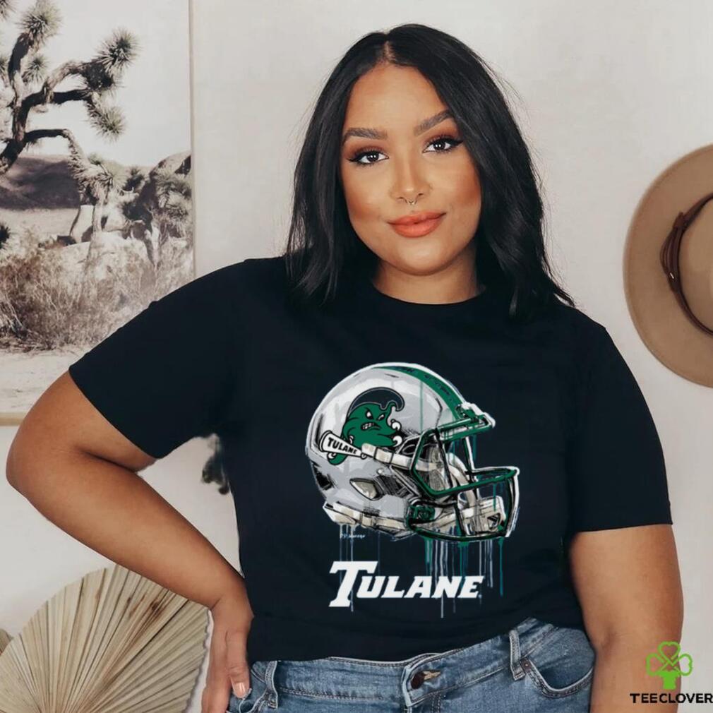 Tulane Green Wave Original Dripping Football Helmet Light Blue T Shirt Tulane Green Wave Original Dripping Football Helmet Light Blue T Shirt