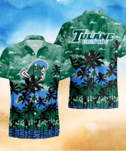 Tulane Green Wave Palms Tree Hawaiian Shirt