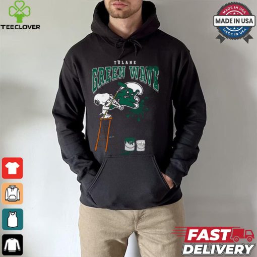 Tulane Green Wave Snoopy Painting Shirt