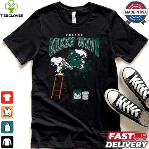 Tulane Green Wave Snoopy Painting Shirt