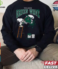 Tulane Green Wave Snoopy Painting Shirt