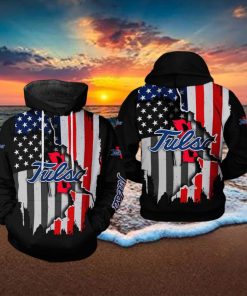 Tulsa Golden Hurricane NCAA US Flag 3D Printed Hoodie Ver 1