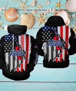 Tulsa Golden Hurricane NCAA US Flag 3D Printed Hoodie Ver 1