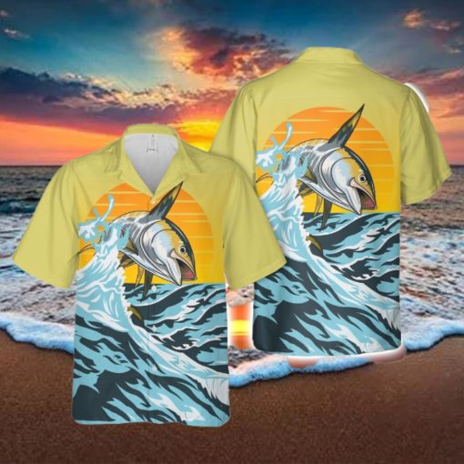 Tuna Fishing Button Down Hawaiian Shirt Trend Summer