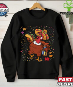 Turkey Eating Taco Thanksgiving Day Mexican Food Fall Autumn T Shirt