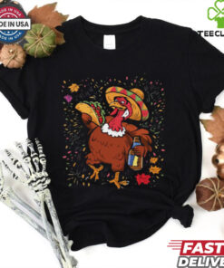 Turkey Eating Taco Thanksgiving Day Mexican Food Fall Autumn T Shirt