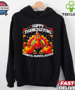 Turkey Happy Thanksgiving thankful grateful blessed shirt