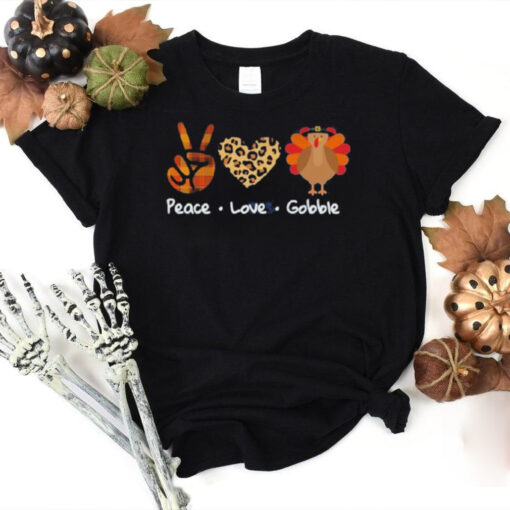 Turkey Peace Love Gobble Shirt