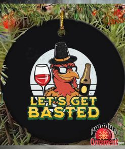 Turkey wine let’s get basted ornament