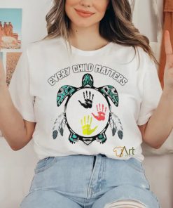 Turtle Colorful Hands Every Child Matters T shirt