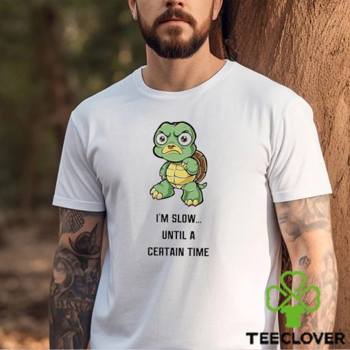 Turtle I’m slow until a certain time cartoon funny hoodie, sweater, longsleeve, shirt v-neck, t-shirt