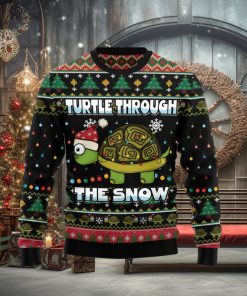 Turtle Through The Snow Funny Family Ugly Christmas Sweater