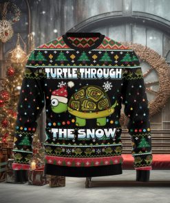 Turtle Through The Snow Ugly Christmas Sweater Gift Men Women