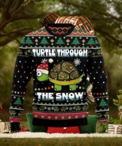 Turtle Through The Snow Ugly Christmas Sweater Impressive Gift For Men And Women