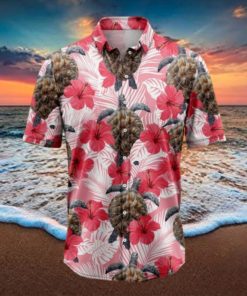 Turtle Tropical Flowers Hibiscus Tropical Hawaiian Shirt Gift For Men And Women