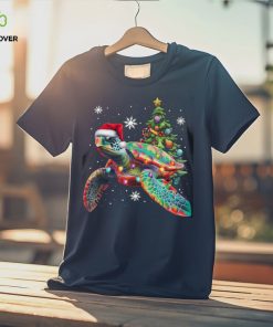 Turtle Wearing Noel Hat Christmas Turtle Classic T Shirt
