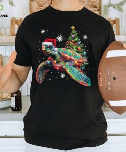 Turtle Wearing Noel Hat Christmas Turtle Classic T Shirt