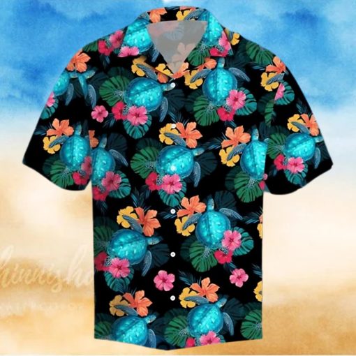 Turtles Hibiscus Tropical Hawaiian Shirt