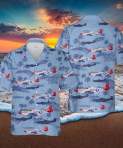 Tuskegee Airman Benjamin O. Davis Jr. P 51 Mustang Hawaiian Shirt