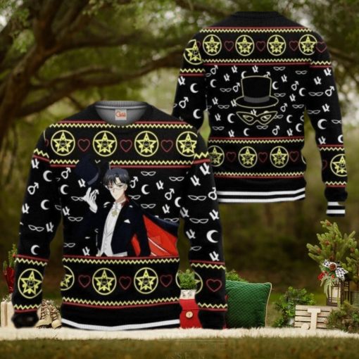 Tuxedo Holds The Hat – Sailor Moon Ugly Christmas Sweater