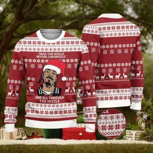 Twas The Nizzle Before Christmizzle Snoop Dogg Christmas Ugly Sweater