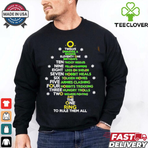 Twelve dwarves a singing eleventy one birthdays Christmas tree shirt