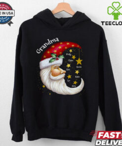 Twinkle Little Stars And Santa Grandma Personalized Christmas shirt