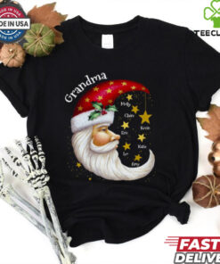 Twinkle Little Stars And Santa Grandma Personalized Christmas shirt