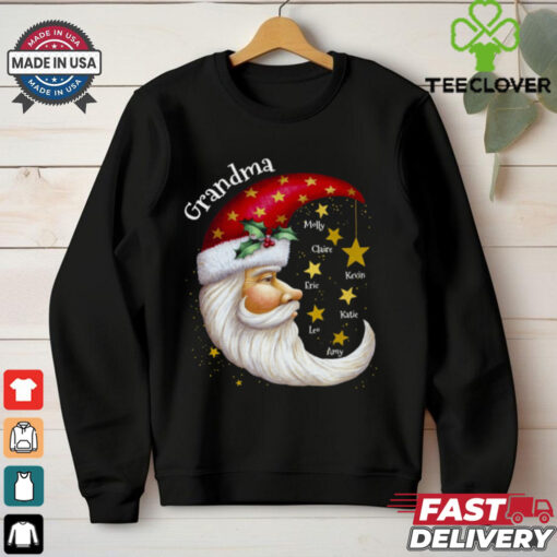 Twinkle Little Stars And Santa Grandma Personalized Christmas shirt