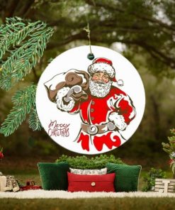 Two Side Printed Christmas Ornaments Collectible Tree Decorations,Santa Claus Portrait, for Family