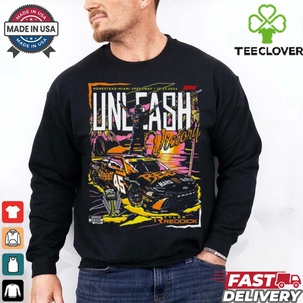 Tyler Reddick 23XI Racing Black 2024 Straight Talk Wireless 400 Race Win T Shirt Tyler Reddick 23XI Racing Black 2024 Straight Talk Wireless 400 Race Win T Shirt