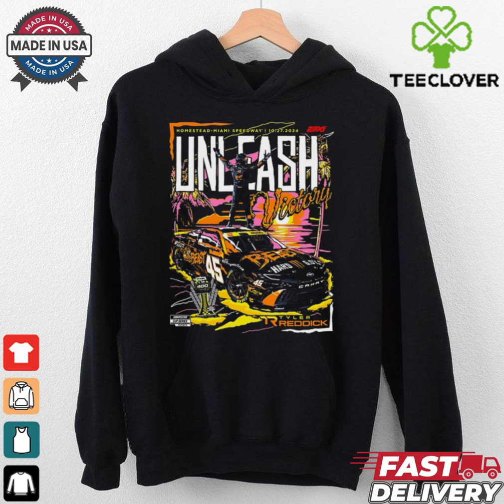 Tyler Reddick 23XI Racing Black 2024 Straight Talk Wireless 400 Race Win T Shirt Tyler Reddick 23XI Racing Black 2024 Straight Talk Wireless 400 Race Win T Shirt
