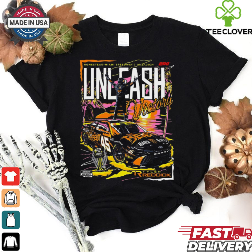 Tyler Reddick 23XI Racing Black 2024 Straight Talk Wireless 400 Race Win T Shirt Tyler Reddick 23XI Racing Black 2024 Straight Talk Wireless 400 Race Win T Shirt