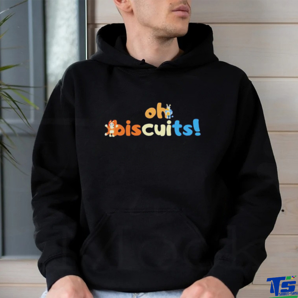 Typographic Design Oh Biscuits Bluey Shirt Typographic Design Oh Biscuits Bluey Shirt