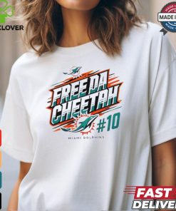 Tyreek Hill 10 free da cheetah Miami Dolphins logo shirt